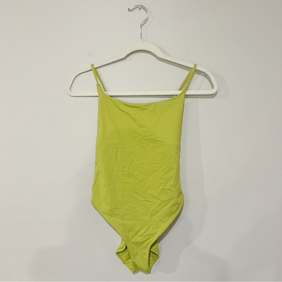 Everlane The String One Piece Swimsuit Green - Picture 3 of 8